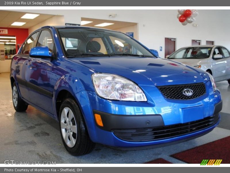 Sapphire Blue / Gray 2009 Kia Rio LX Sedan