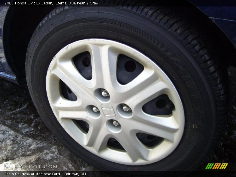 Eternal Blue Pearl / Gray 2003 Honda Civic EX Sedan