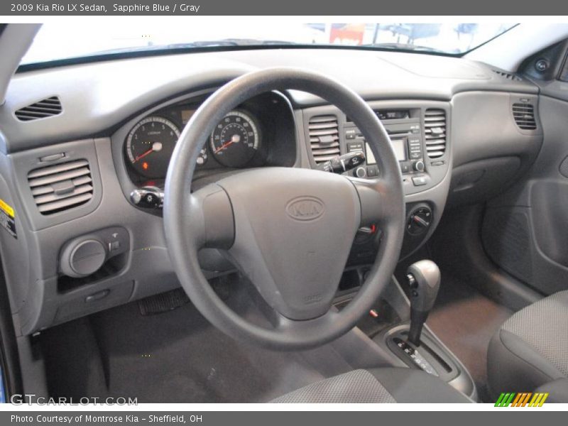 Sapphire Blue / Gray 2009 Kia Rio LX Sedan