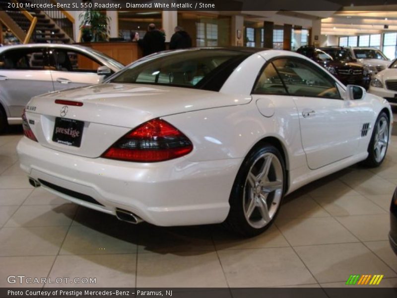 Diamond White Metallic / Stone 2010 Mercedes-Benz SL 550 Roadster