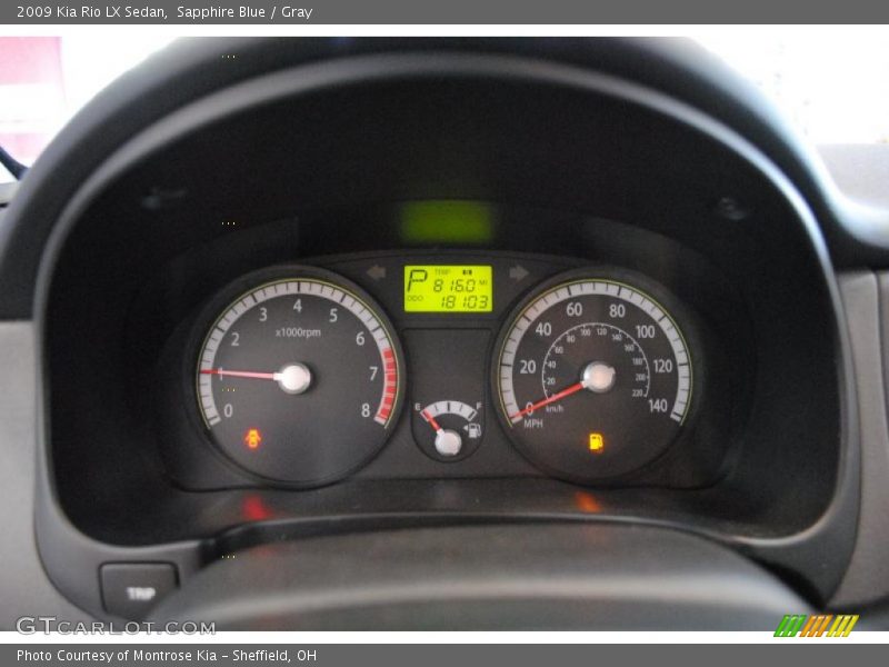 Sapphire Blue / Gray 2009 Kia Rio LX Sedan