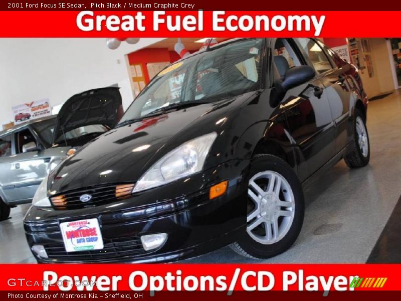 Pitch Black / Medium Graphite Grey 2001 Ford Focus SE Sedan