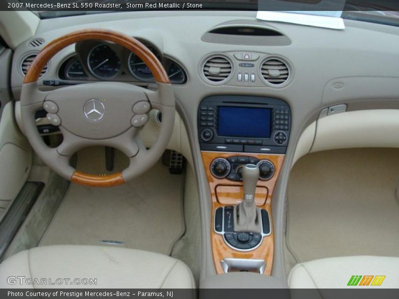 Storm Red Metallic / Stone 2007 Mercedes-Benz SL 550 Roadster