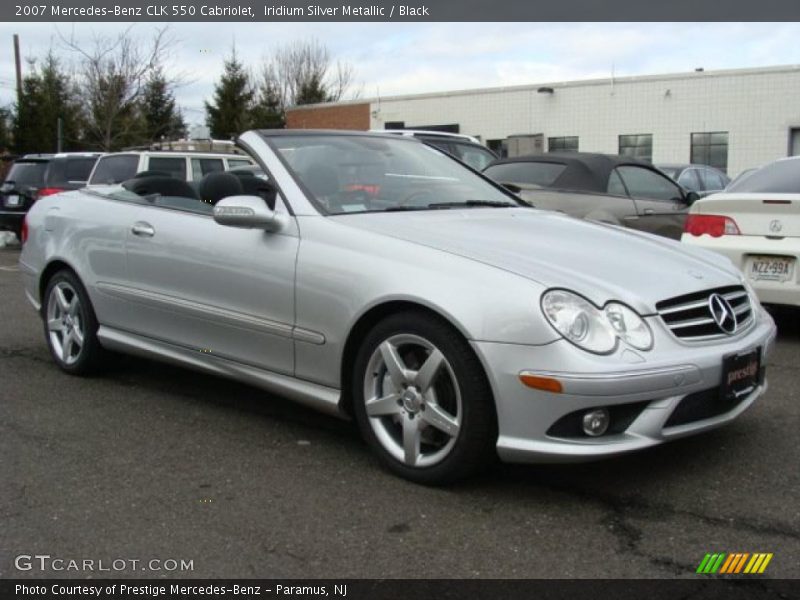 Iridium Silver Metallic / Black 2007 Mercedes-Benz CLK 550 Cabriolet