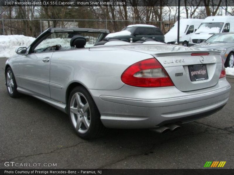 Iridium Silver Metallic / Black 2007 Mercedes-Benz CLK 550 Cabriolet