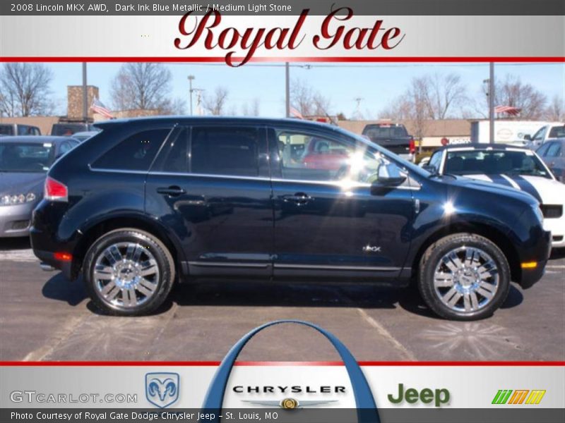 Dark Ink Blue Metallic / Medium Light Stone 2008 Lincoln MKX AWD