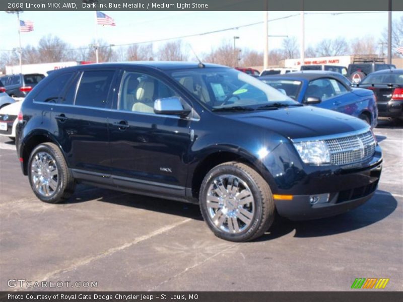 Dark Ink Blue Metallic / Medium Light Stone 2008 Lincoln MKX AWD