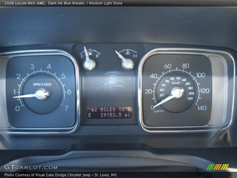 Dark Ink Blue Metallic / Medium Light Stone 2008 Lincoln MKX AWD