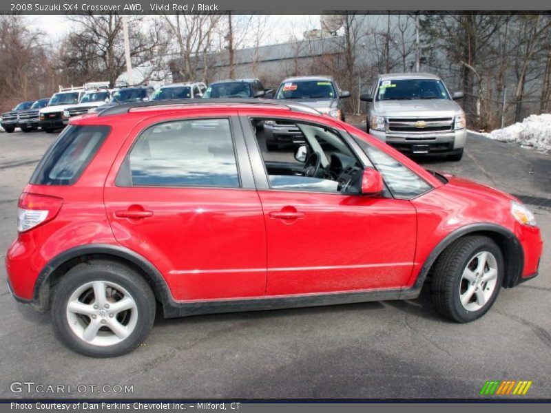 Vivid Red / Black 2008 Suzuki SX4 Crossover AWD