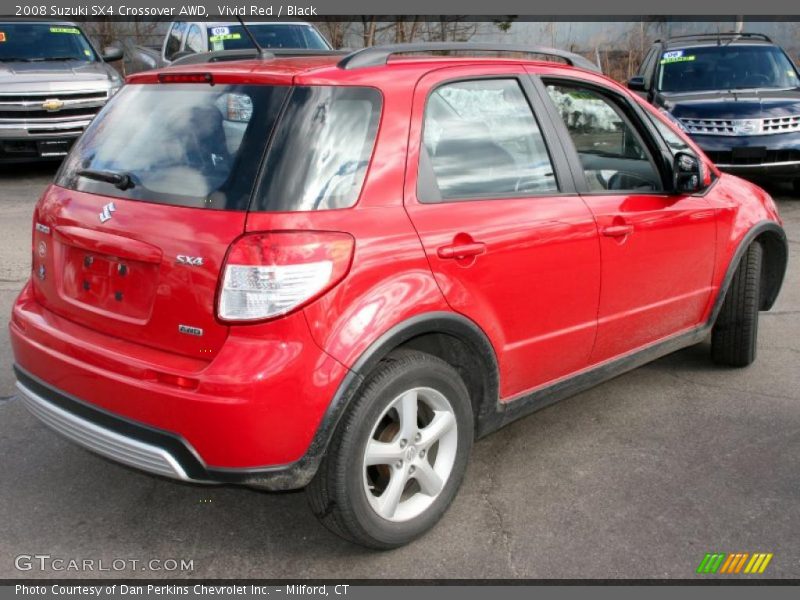 Vivid Red / Black 2008 Suzuki SX4 Crossover AWD
