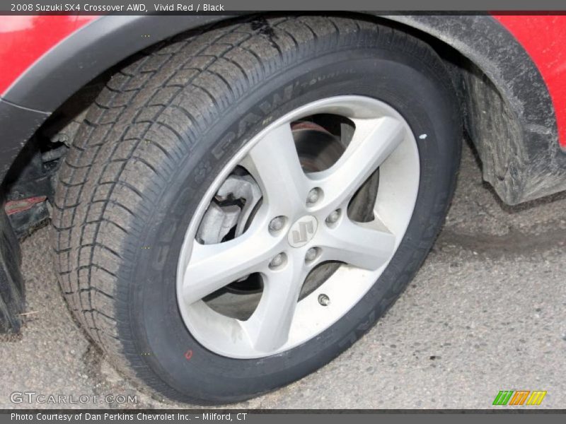Vivid Red / Black 2008 Suzuki SX4 Crossover AWD