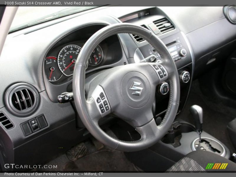 Vivid Red / Black 2008 Suzuki SX4 Crossover AWD