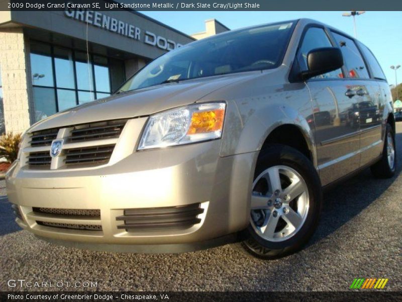 Light Sandstone Metallic / Dark Slate Gray/Light Shale 2009 Dodge Grand Caravan SE