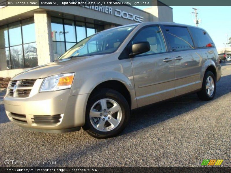 Light Sandstone Metallic / Dark Slate Gray/Light Shale 2009 Dodge Grand Caravan SE