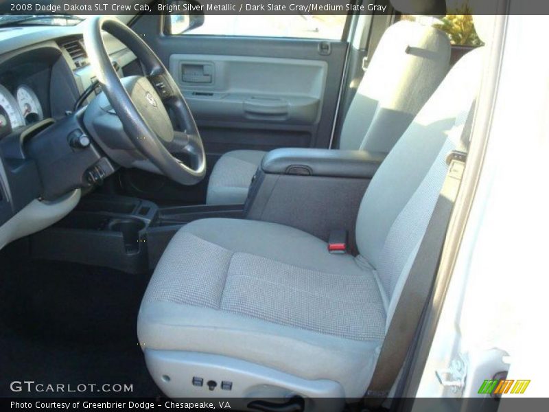 Bright Silver Metallic / Dark Slate Gray/Medium Slate Gray 2008 Dodge Dakota SLT Crew Cab