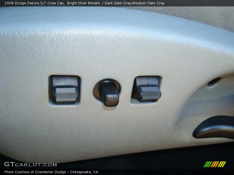 Bright Silver Metallic / Dark Slate Gray/Medium Slate Gray 2008 Dodge Dakota SLT Crew Cab