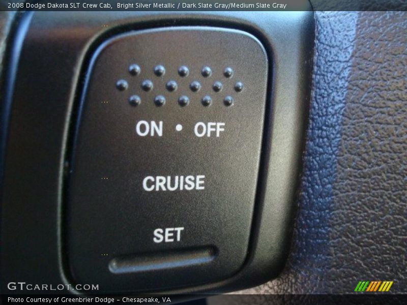 Bright Silver Metallic / Dark Slate Gray/Medium Slate Gray 2008 Dodge Dakota SLT Crew Cab