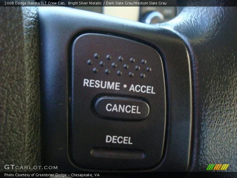 Bright Silver Metallic / Dark Slate Gray/Medium Slate Gray 2008 Dodge Dakota SLT Crew Cab