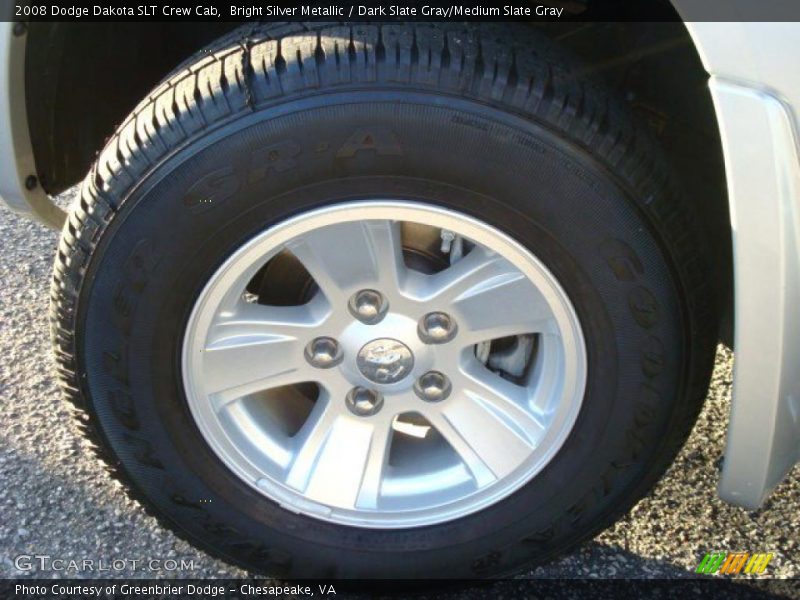 Bright Silver Metallic / Dark Slate Gray/Medium Slate Gray 2008 Dodge Dakota SLT Crew Cab