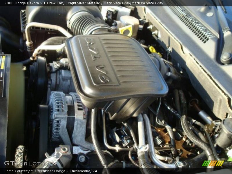 Bright Silver Metallic / Dark Slate Gray/Medium Slate Gray 2008 Dodge Dakota SLT Crew Cab