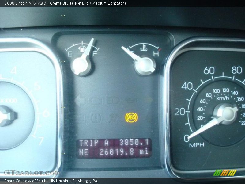 Creme Brulee Metallic / Medium Light Stone 2008 Lincoln MKX AWD