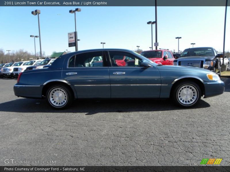 Aqua Blue / Light Graphite 2001 Lincoln Town Car Executive