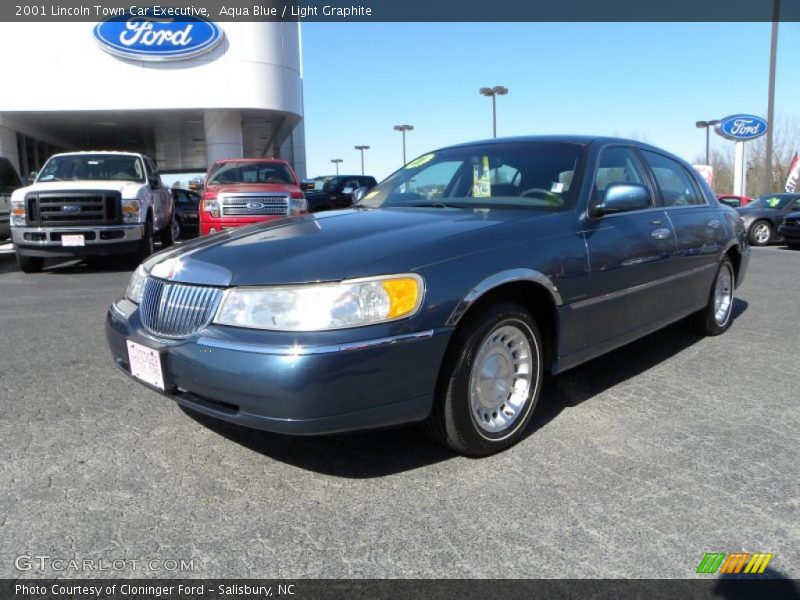 Aqua Blue / Light Graphite 2001 Lincoln Town Car Executive