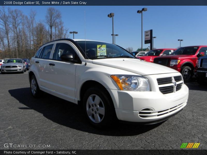 Stone White / Dark Slate Gray 2008 Dodge Caliber SE