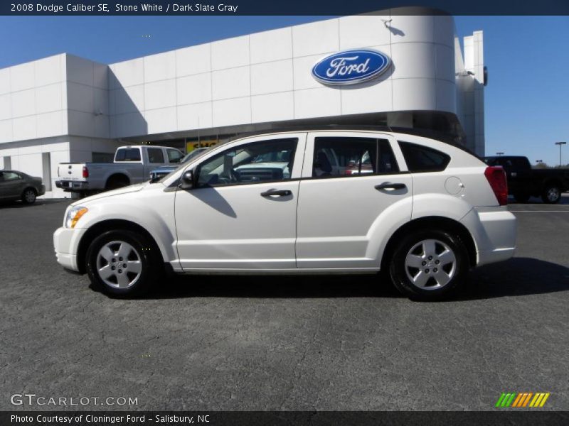 Stone White / Dark Slate Gray 2008 Dodge Caliber SE