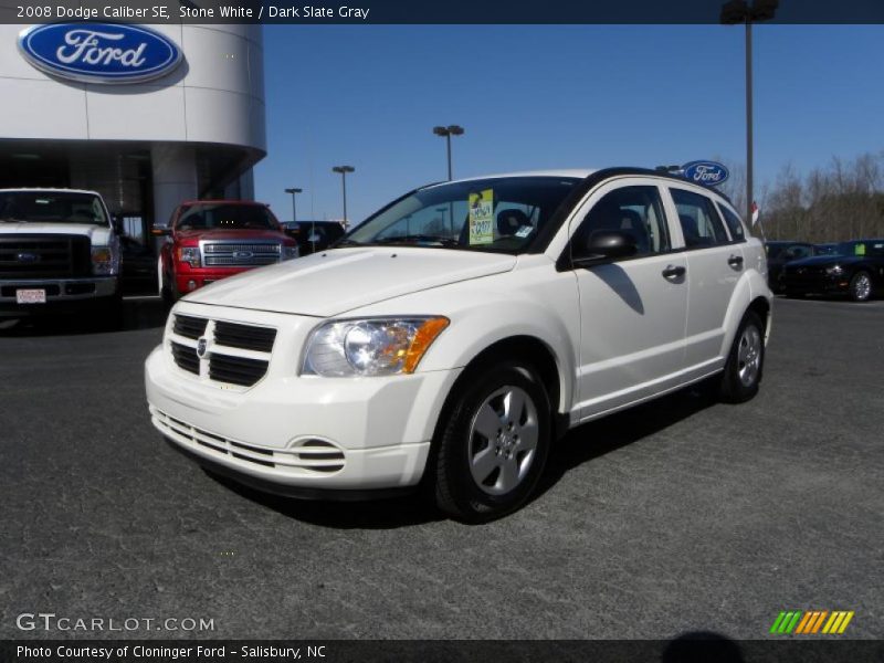 Stone White / Dark Slate Gray 2008 Dodge Caliber SE