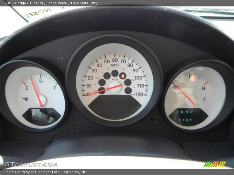 Stone White / Dark Slate Gray 2008 Dodge Caliber SE