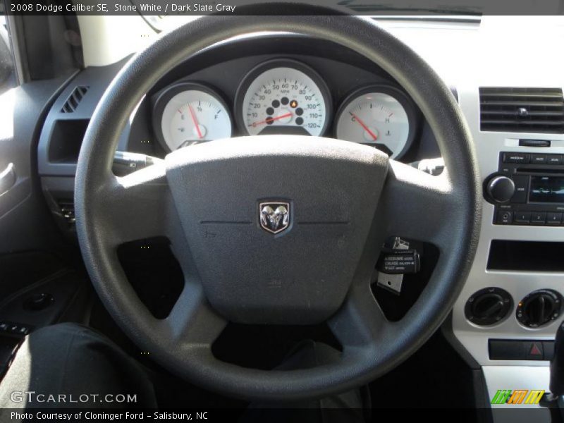 Stone White / Dark Slate Gray 2008 Dodge Caliber SE