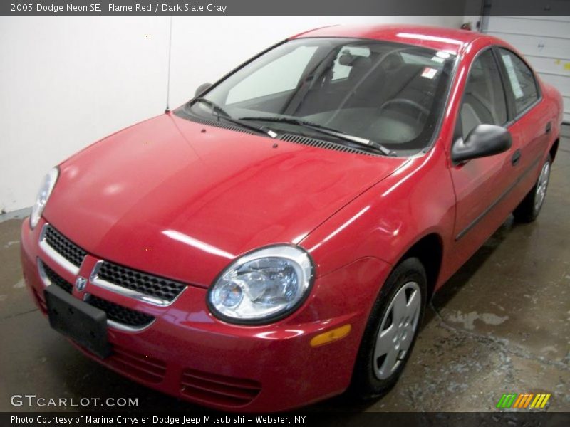 Flame Red / Dark Slate Gray 2005 Dodge Neon SE