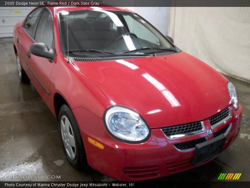 Flame Red / Dark Slate Gray 2005 Dodge Neon SE