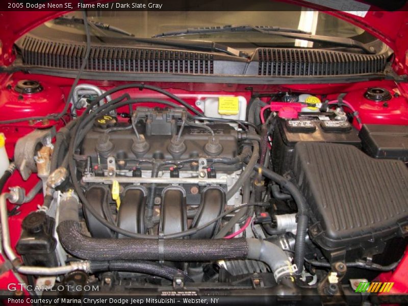 Flame Red / Dark Slate Gray 2005 Dodge Neon SE