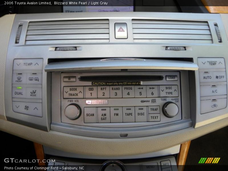 Blizzard White Pearl / Light Gray 2006 Toyota Avalon Limited