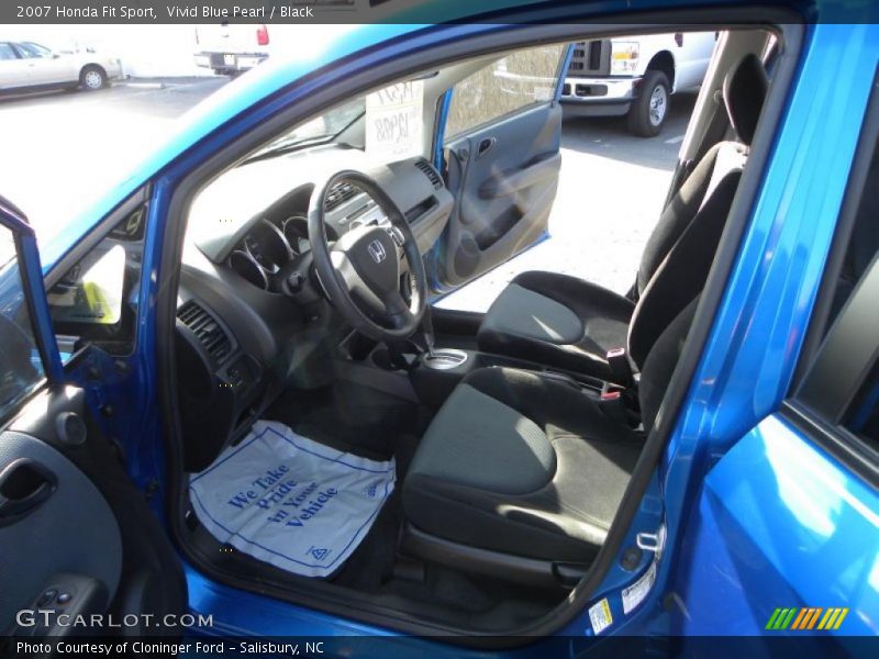 Vivid Blue Pearl / Black 2007 Honda Fit Sport