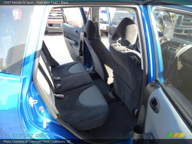 Vivid Blue Pearl / Black 2007 Honda Fit Sport