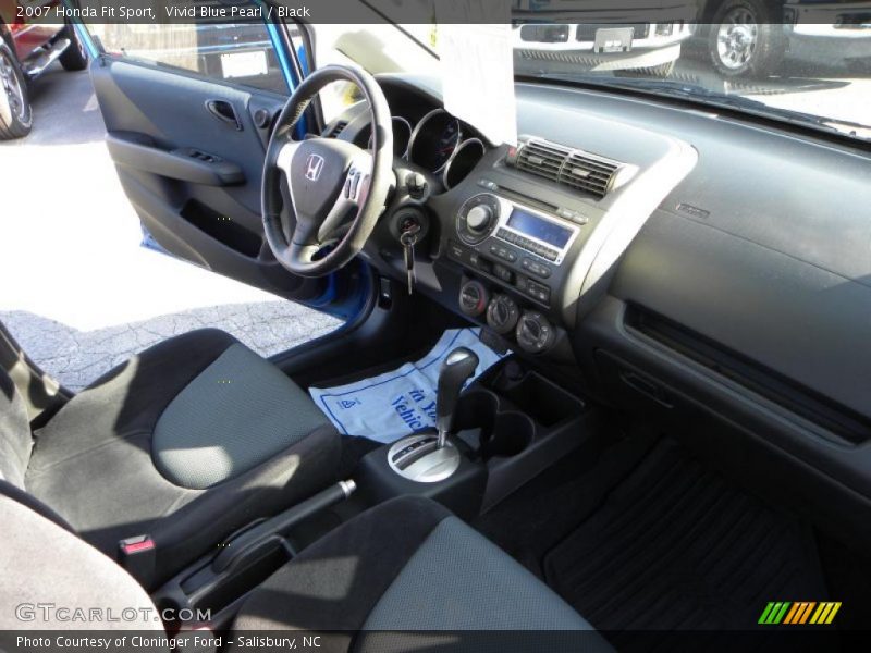 Vivid Blue Pearl / Black 2007 Honda Fit Sport