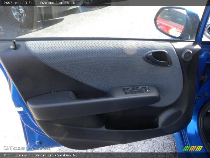 Vivid Blue Pearl / Black 2007 Honda Fit Sport