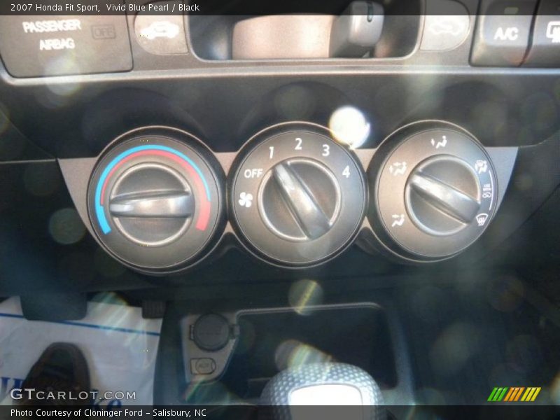 Vivid Blue Pearl / Black 2007 Honda Fit Sport
