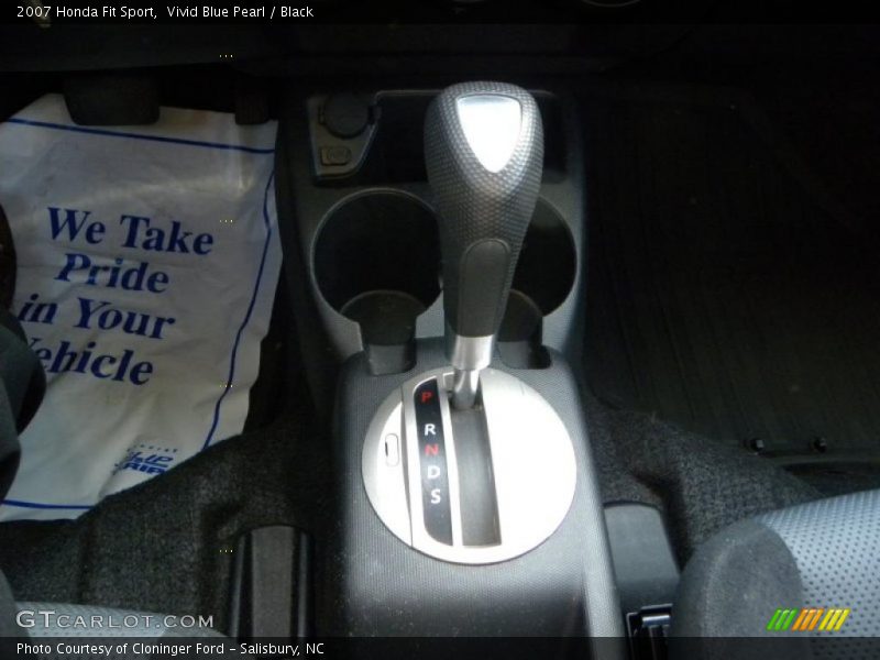 Vivid Blue Pearl / Black 2007 Honda Fit Sport