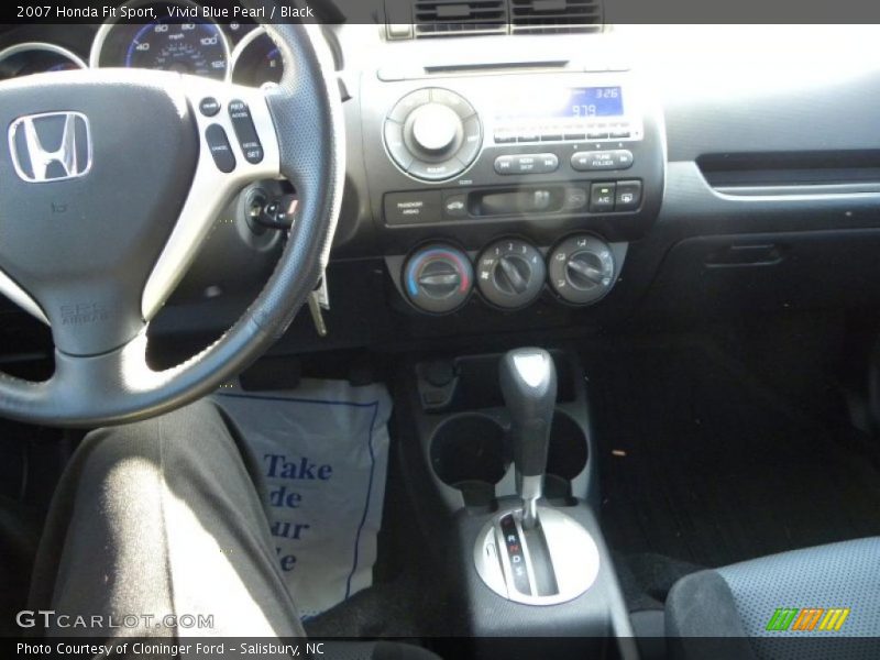 Vivid Blue Pearl / Black 2007 Honda Fit Sport