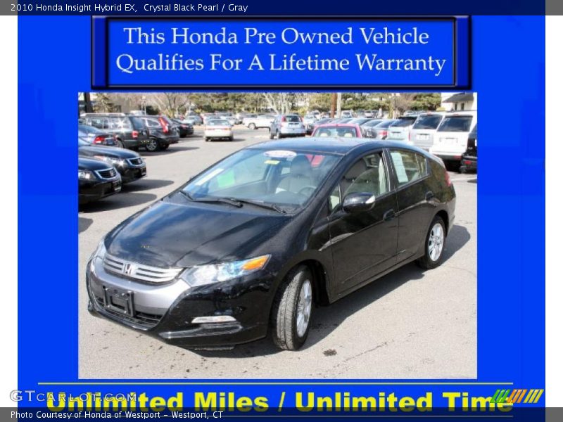 Crystal Black Pearl / Gray 2010 Honda Insight Hybrid EX