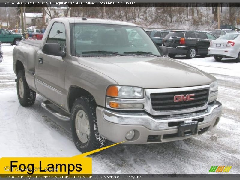 Silver Birch Metallic / Pewter 2004 GMC Sierra 1500 SLE Regular Cab 4x4