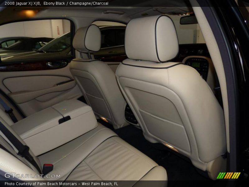Ebony Black / Champagne/Charcoal 2008 Jaguar XJ XJ8