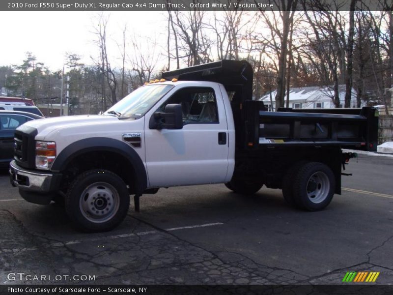 Oxford White / Medium Stone 2010 Ford F550 Super Duty XL Regular Cab 4x4 Dump Truck