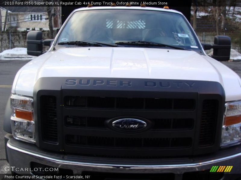 Oxford White / Medium Stone 2010 Ford F550 Super Duty XL Regular Cab 4x4 Dump Truck