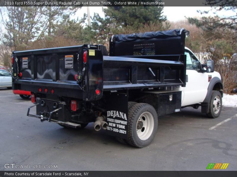 Oxford White / Medium Stone 2010 Ford F550 Super Duty XL Regular Cab 4x4 Dump Truck