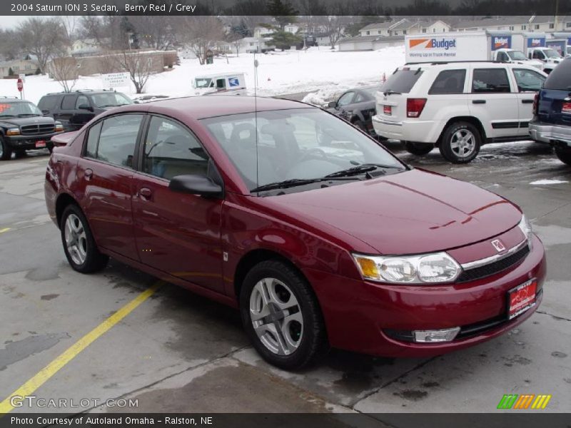 Berry Red / Grey 2004 Saturn ION 3 Sedan